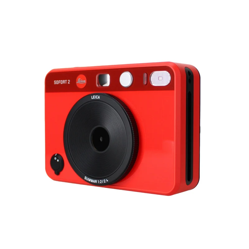 Leica Sofort 2 Digital and Instant Photo Camera with LCD Display, Two Shutter Releases, 10 Lens Effects, and Leica FOTOS App Support (Red)