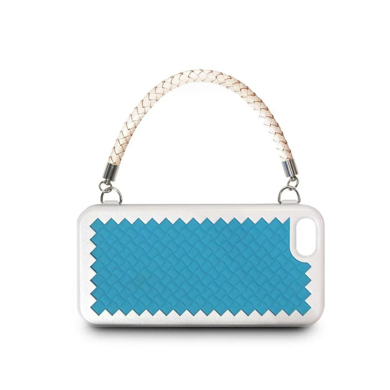 The Joy Factory New York Woven Handbag Case with Handle for iPhone5/5S, CSD122- 1 Pack - Retail Packaging - Turquoise