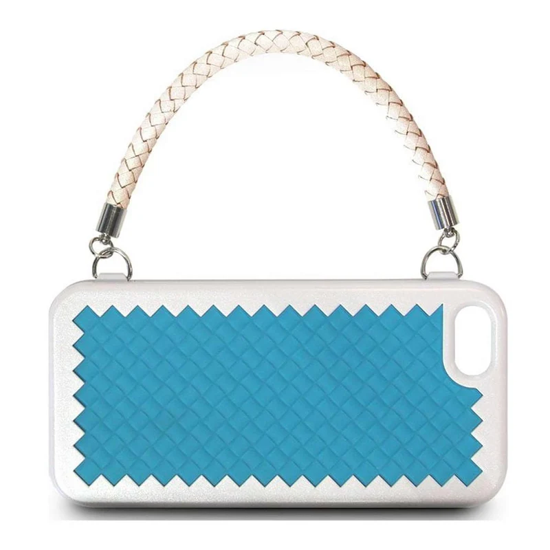 The Joy Factory New York Woven Handbag Case with Handle for iPhone5/5S, CSD122- 1 Pack - Retail Packaging - Turquoise