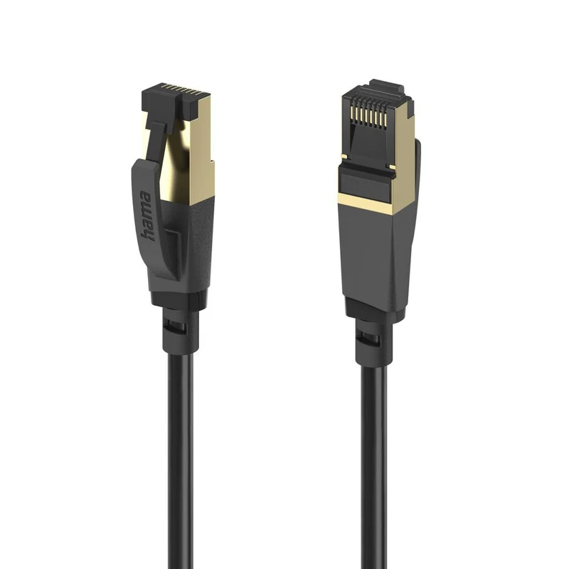 Hama 00202003 Netzwerkkabel Cat8 S/FTP 40 Gbit/s 5 m Schwarz