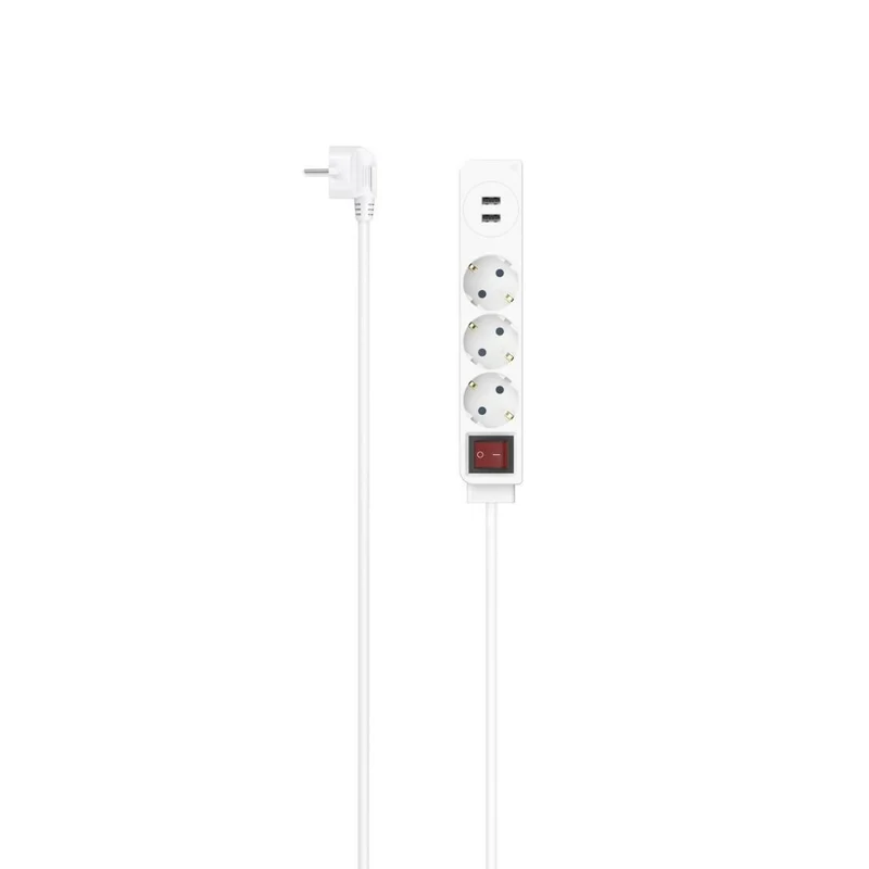 Hama Steckdosenleiste USB-A 17W Weiß 3-fach 1,4m