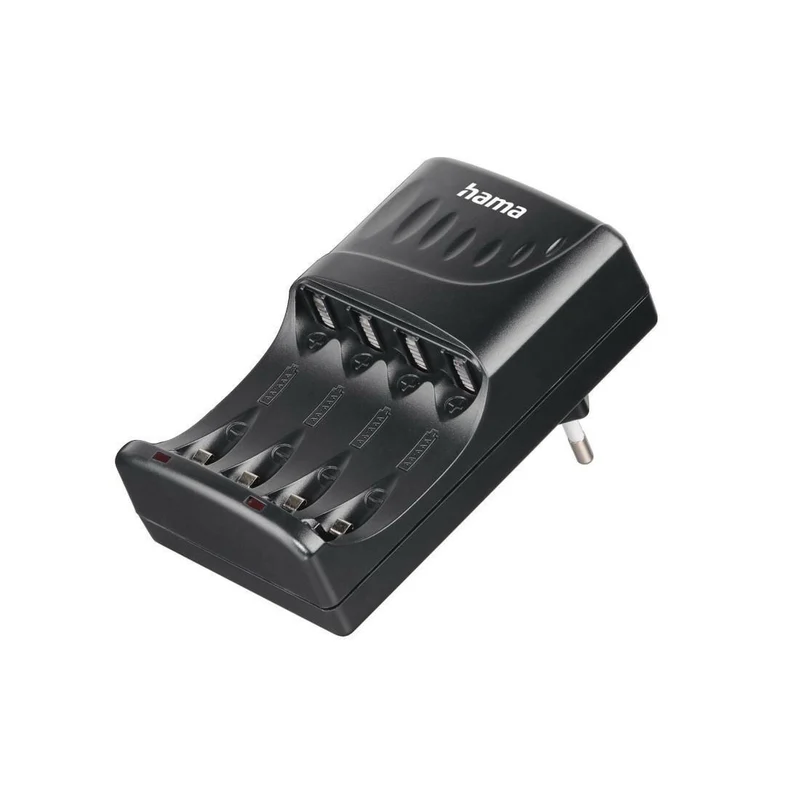 Hama Akku-Ladegerät für AA und AAA-NiMh-Akkus, Schwarz LED