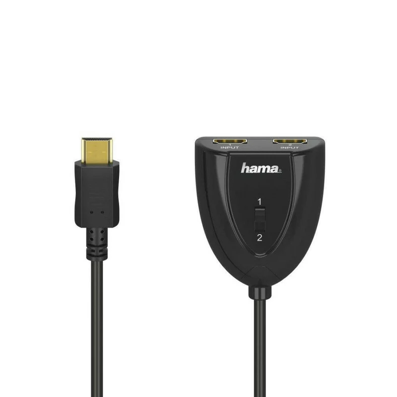 HAMA HDMI™ Umschalter 2x1 mit vergoldetem Stecker 1080p