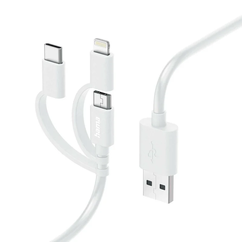 Hama 3in1 USB Ladekabel Lightning/Micro-USB/USB-C