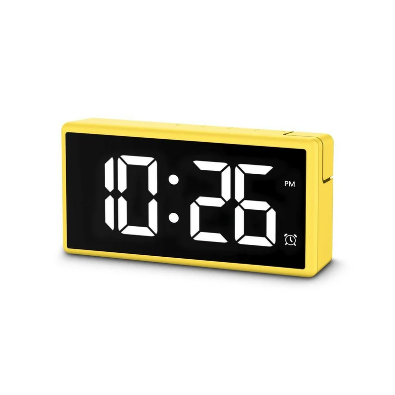 Hama Wecker Ibiza, Multicolor-Display, USB, Gelb