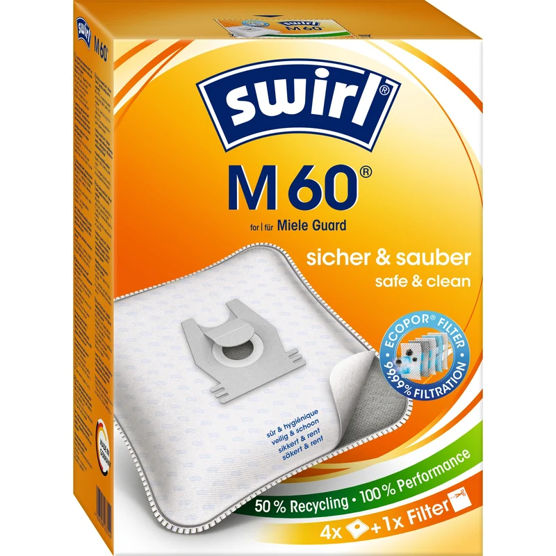 Swirl M60 EcoPro Staubsaugerbeutel für