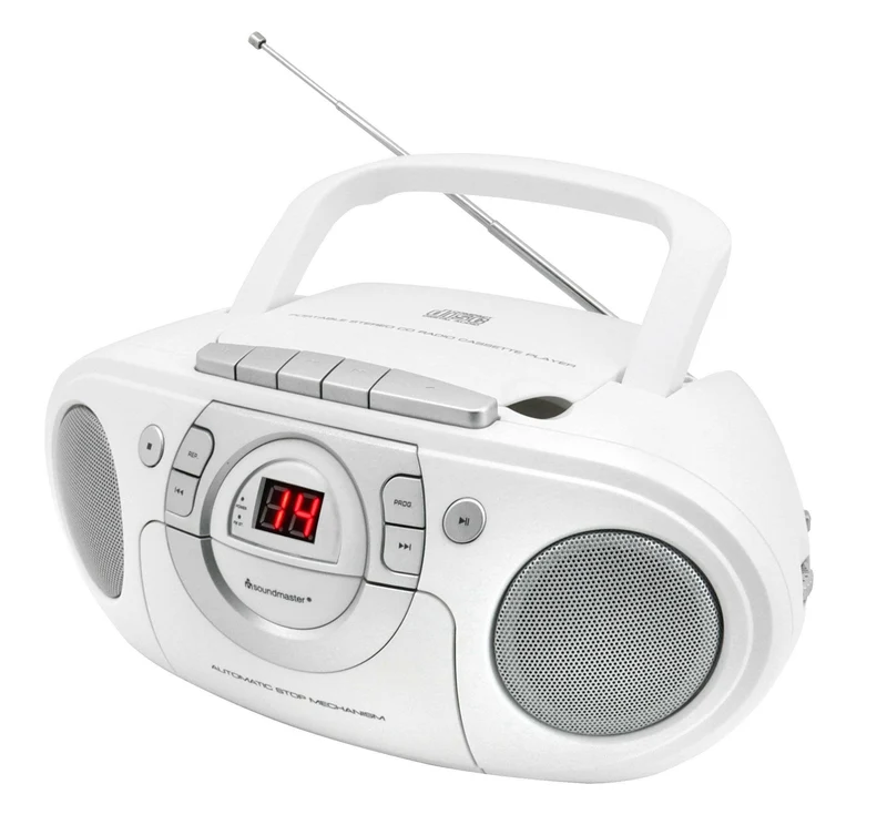 Soundmaster SCD5100WE Radio Kassettenspieler CD Weiß UKW