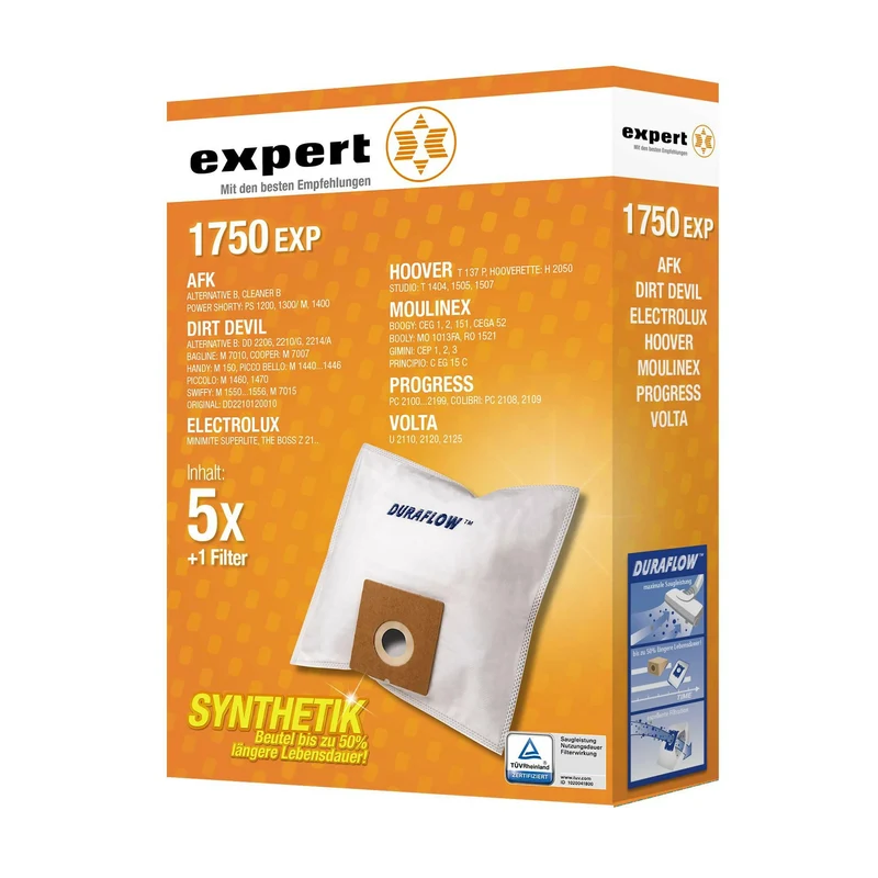 Expert 1750 EXP Staubsaugerbeutel Synthetik - 5 Stück