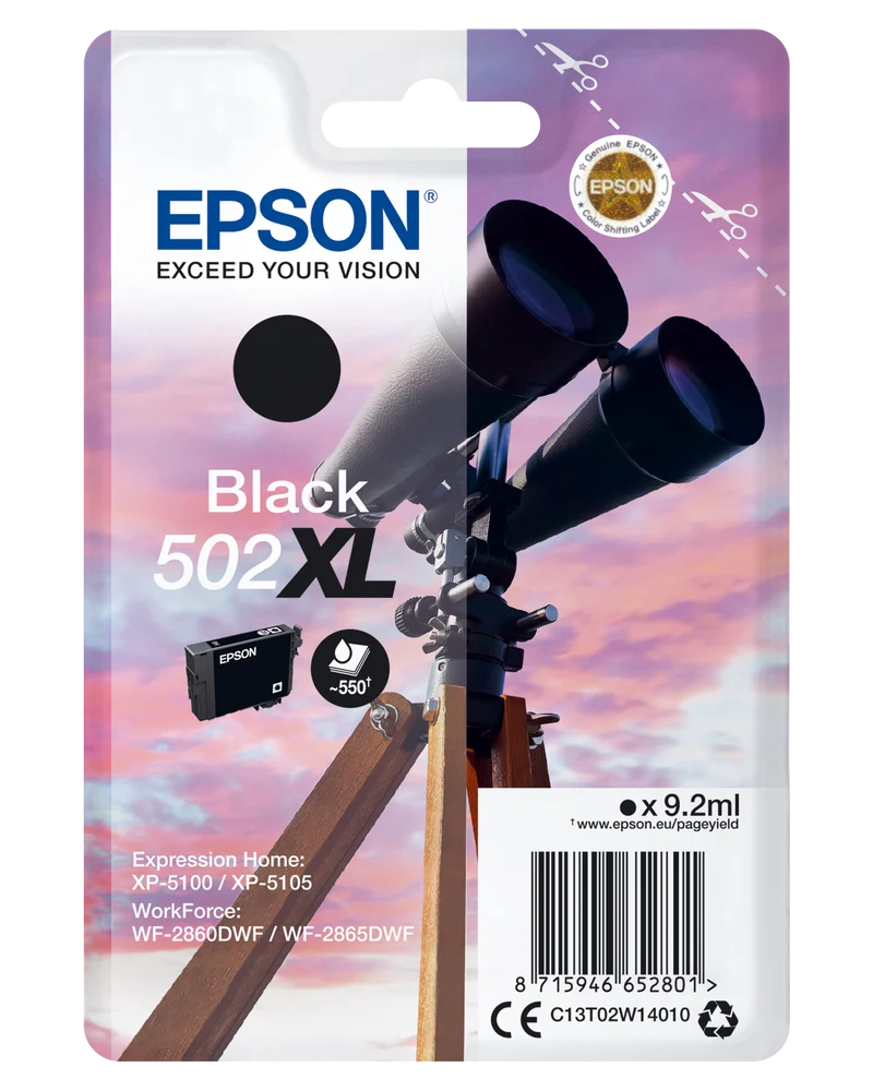 Epson Original 502XL Druckerpatrone Schwarz Singlepack