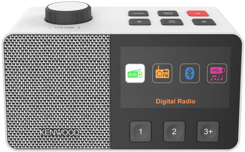 Kenwood CR-M70DAB-W Portable DAB+ Radio, Bluetooth, White