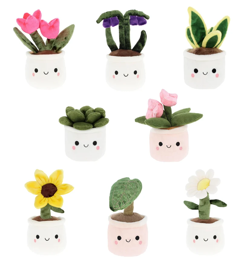Keel Toys Plant & Flower Bobballs Plüsch 12 cm Sammelset