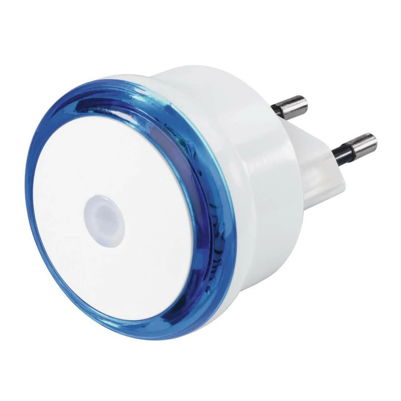Hama LED Nachtlicht für Steckdose, Dämmerungssensor, blau
