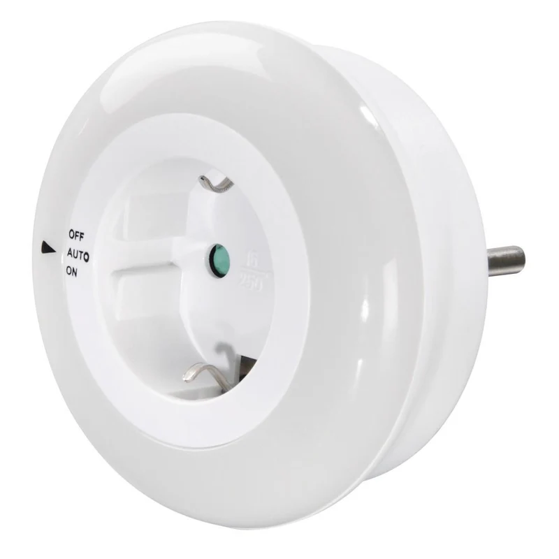 Hama Circle LED-Nachtlicht mit Steckdose & Nachtsensor