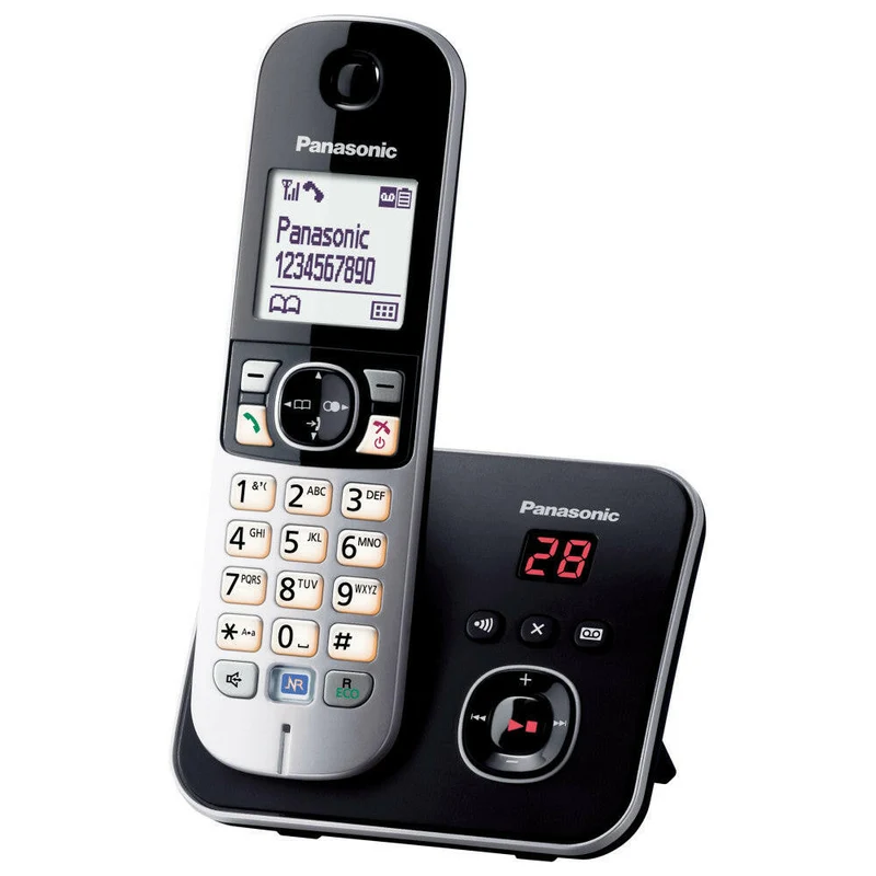 Panasonic KX-TG6821GB DECT Schnurlostelefon, schwarz, mit