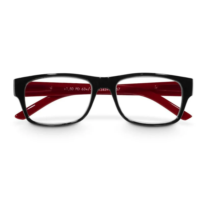 HAMA Lesebrille recycelter Kunststoff Schwarz/Rot +3,0