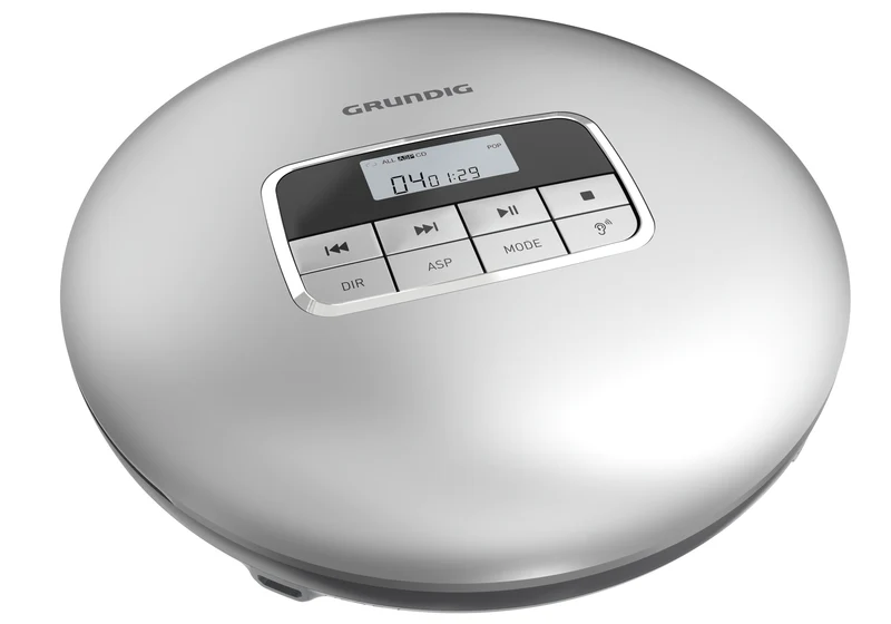 Grundig GCDP 8500 tragbarer Disc-Man CD-Player, MP3, silber