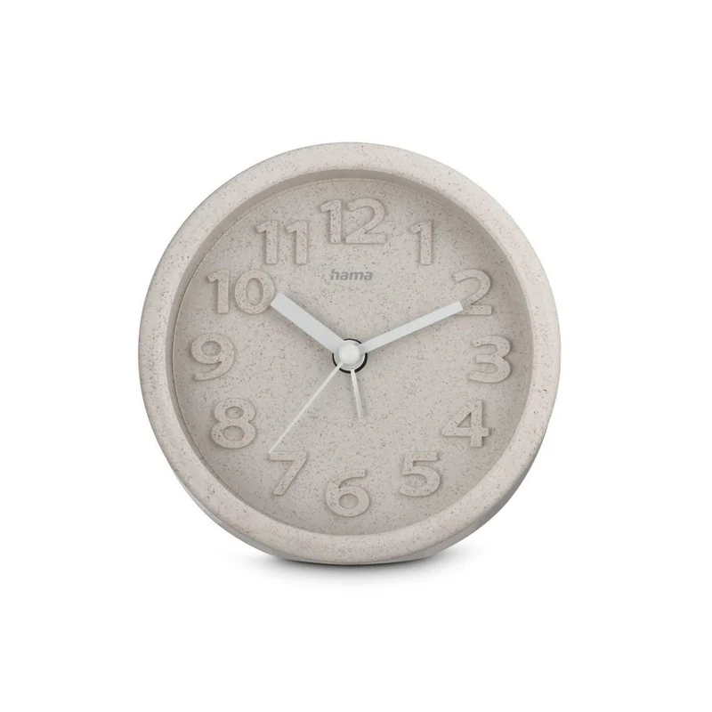 Hama Wecker Fuerteventura, analog, ohne Ticken, beige