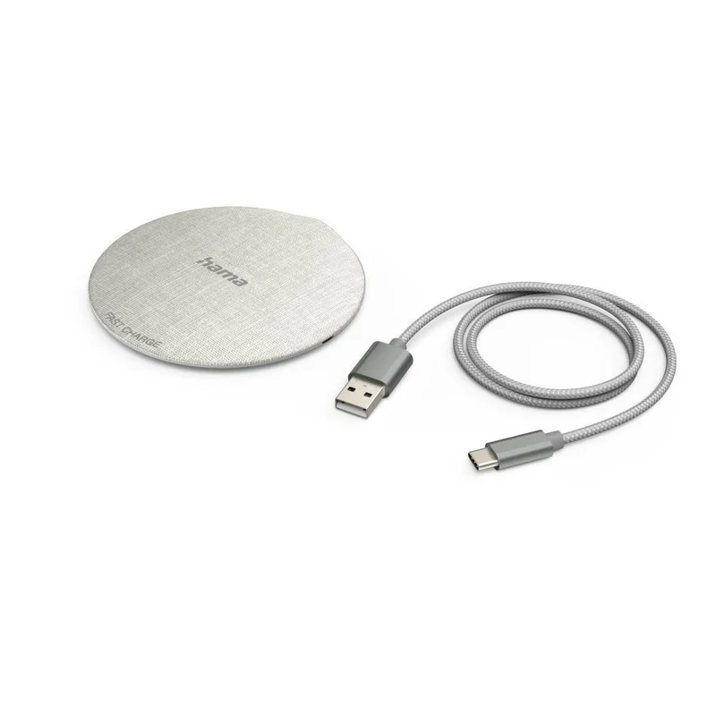 Hama QI-Ladegerät 10W Metall Weiß - Induktions-Ladegerät