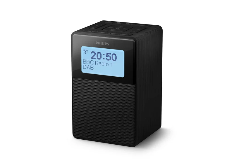 Philips TAR5100/10 DAB+ Radio Uhr mit Bluetooth, Schwarz