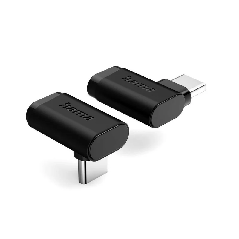 Hama USB-C-Winkeladapter 90° 10 Gbit/s 240 W 2er Set