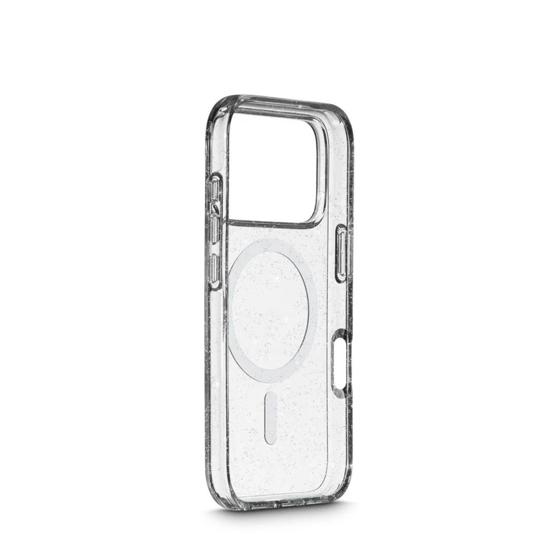HAMA Mag Glitter Hülle iPhone 17 Pro, Transparent, MagSafe