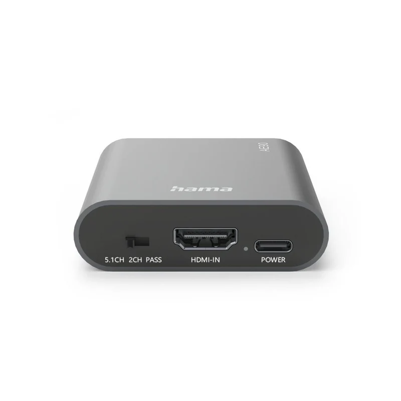 Hama AE90 HDMI zu Audio Extractor, Toslink 3,5mm, Silber