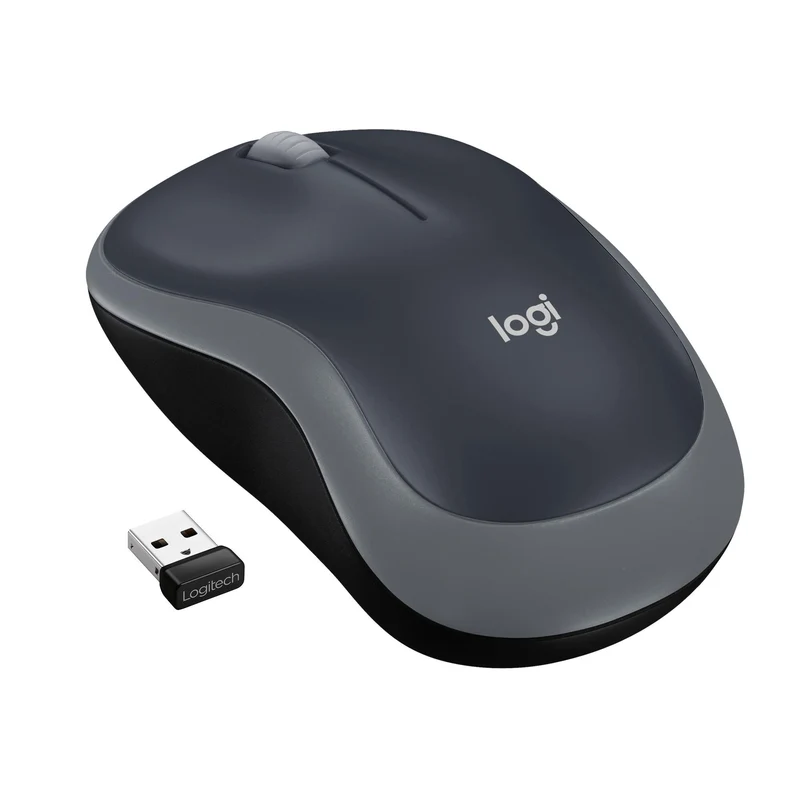 Logitech M185 Kabellose Maus 2,4 GHz USB-Nano, 1000 DPI Grau