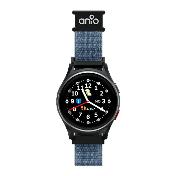 ANIO 6 Kinder-Smartwatch – GPS, SIM, SOS, wasserdicht, blau