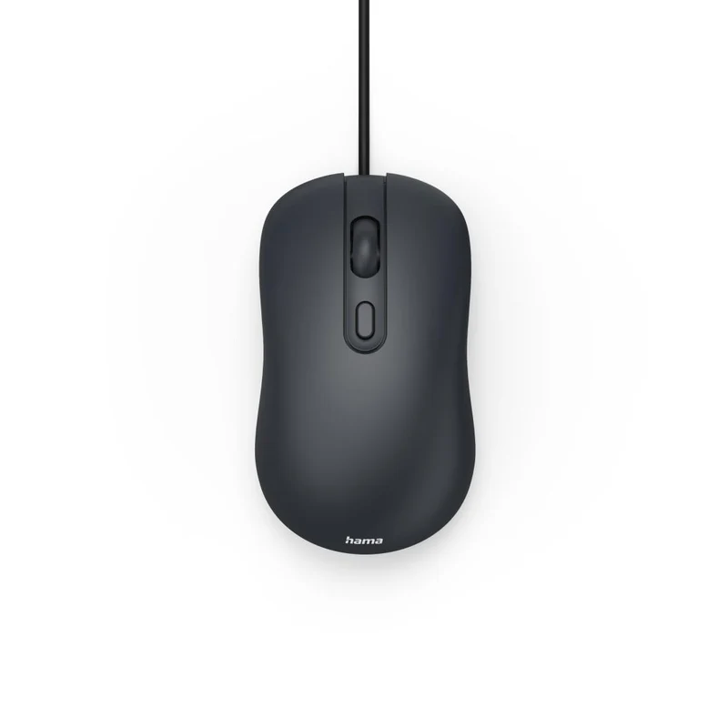 Hama CM-200 USB-Maus, 4 Tasten, schwarz, leise, 2000 DPI