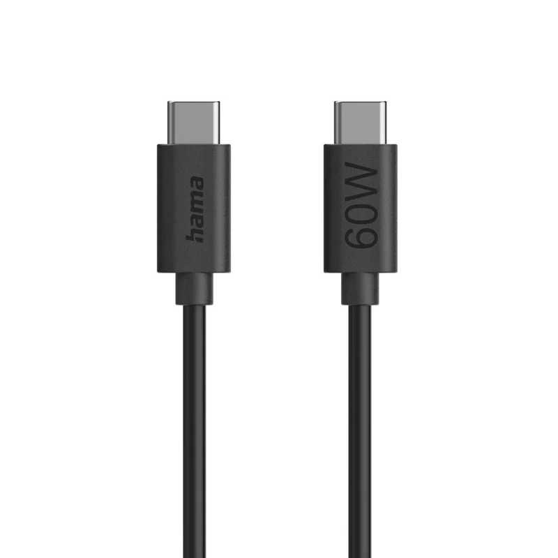 Hama 00086446 USB-C auf USB-C Kabel 1,2 m USB 2.0 schwarz