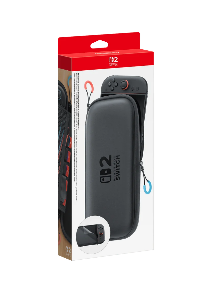 Nintendo Switch 2 Hardshell Tasche & Schutzfolie – Schwarz