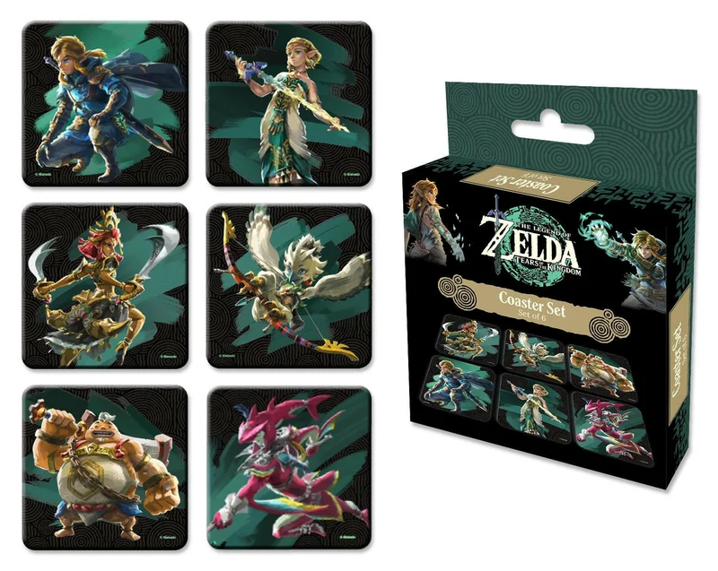 Zelda TOTK Untersetzer 6er Set für Gaming-Fans