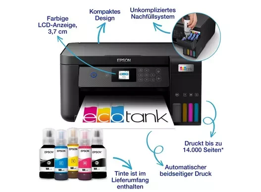 Epson EcoTank ET-2851 MFP - WLAN Tintenstrahldrucker schwarz