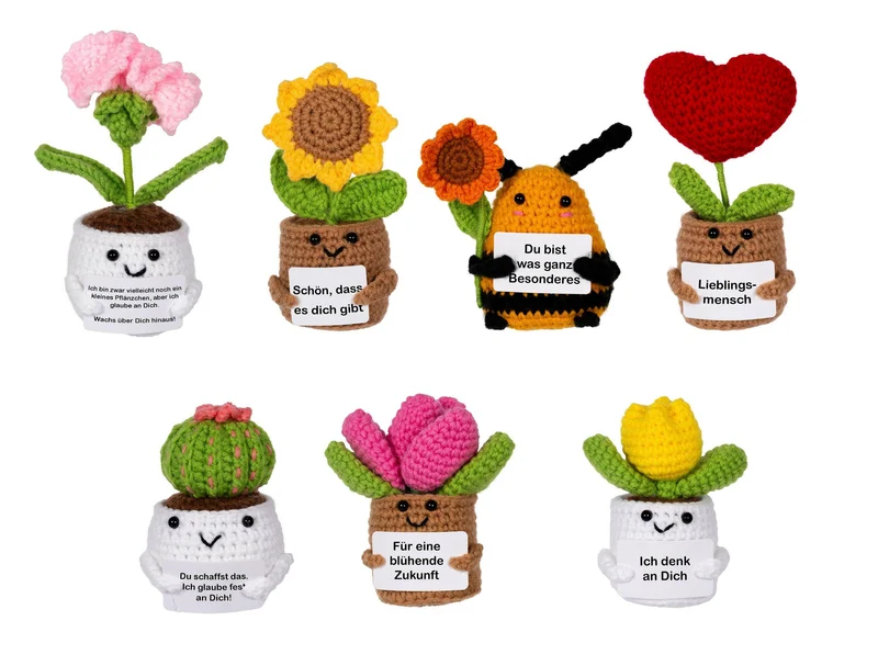 Positive Flower Plüsch Kuscheltier mit positiver Botschaft