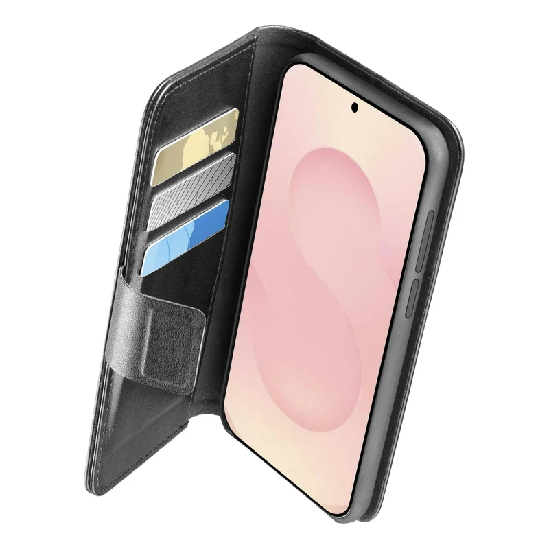 Cellularline Folio Case für Galaxy S25 Edge, Schwarz