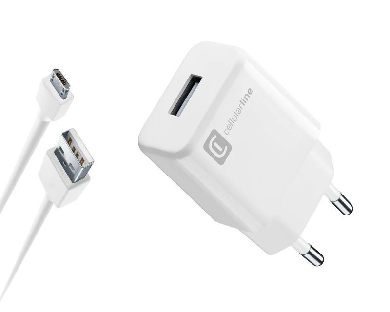 Cellularline Charger Kit 2A - Micro USB - Smartphone - White