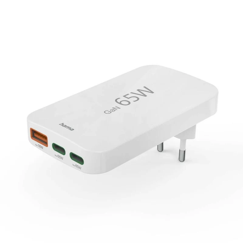 HAMA USB-C Laptop-Netzteil 65W mit GaN & PD Technologie