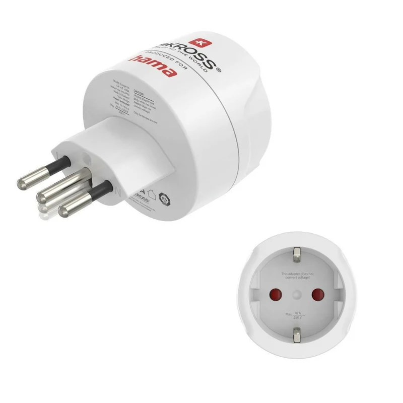Hama Reiseadapter 3-polig für Schweiz, Italien, Brasilien