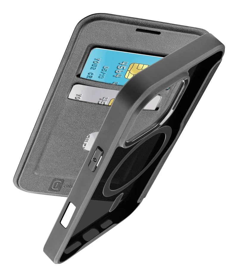 CellularLine Book Case Daily MAG für iPhone 16 Pro Max Black