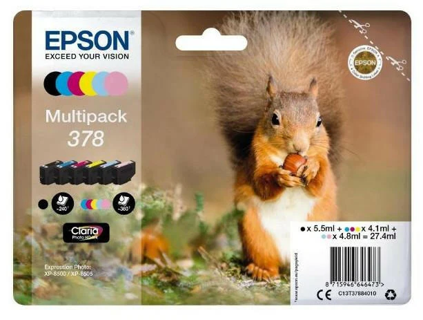 Epson 378 Squirrel Original Tintenpatrone 6-Farben Multipack