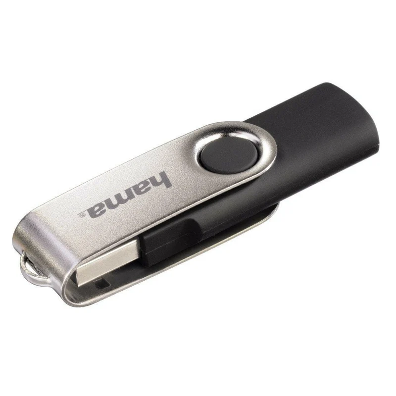 Hama 8GB USB-Stick Rotate, USB 2.0, schwarz/silber