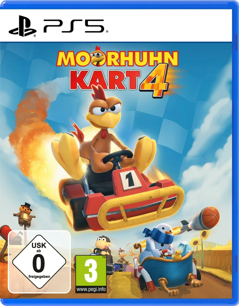 Moorhuhn Kart 4 PS5-Spiel | Simulation | Blu-ray, USK 0