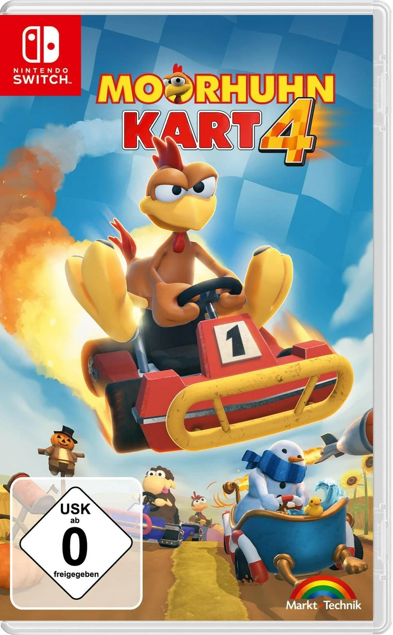 Nintendo Switch Moorhuhn Kart 4 Spiel, USK frei