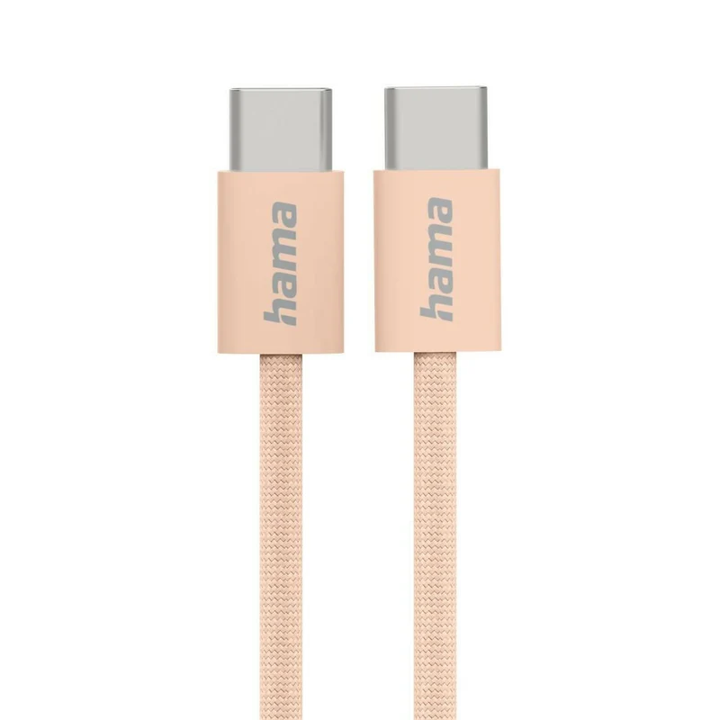 Hama USB-C Ladekabel Fabric 1m, Nylon, Orange