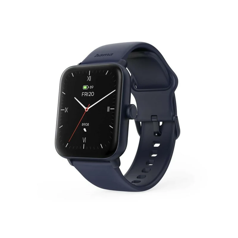 Hama 6010 Smartwatch GPS wasserdicht - blau IP68 Fitnessuhr