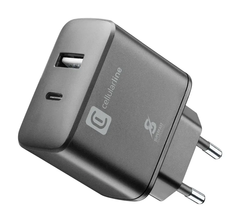 Cellularline Dual Port Ladegerät 25W Schwarz - 2