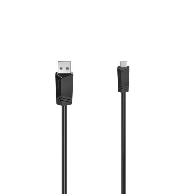 Hama USB 2.0 Kabel 1,50 m USB-A auf Mini-B, Schwarz
