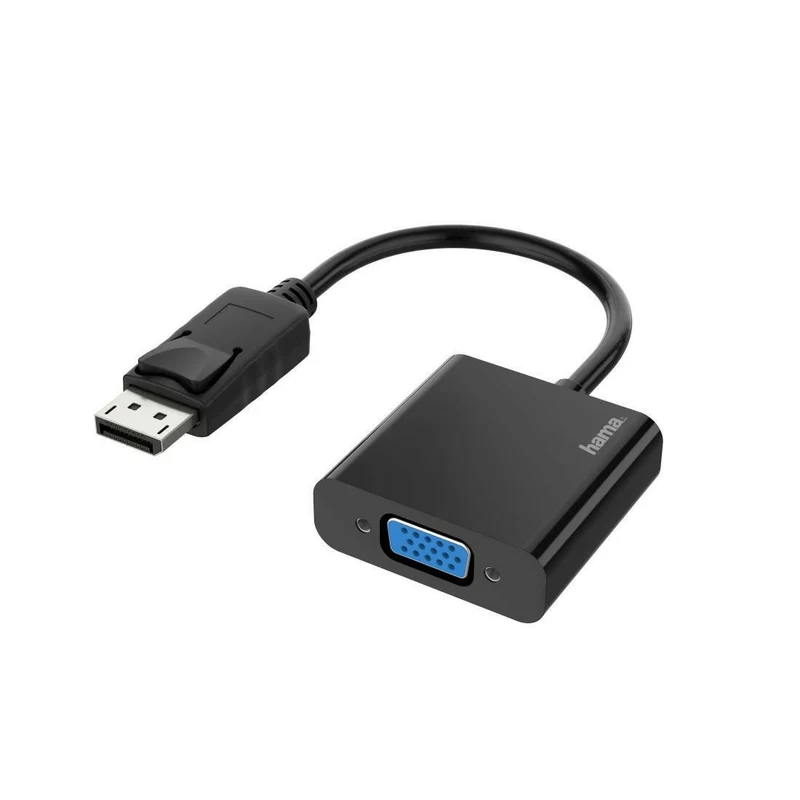 Hama DisplayPort auf VGA Adapter, Full HD 1080p, Schwarz