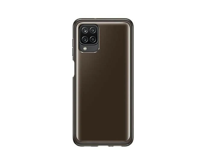 Samsung Soft Clear Cover für Galaxy A12 – Schwarz, stoßfest