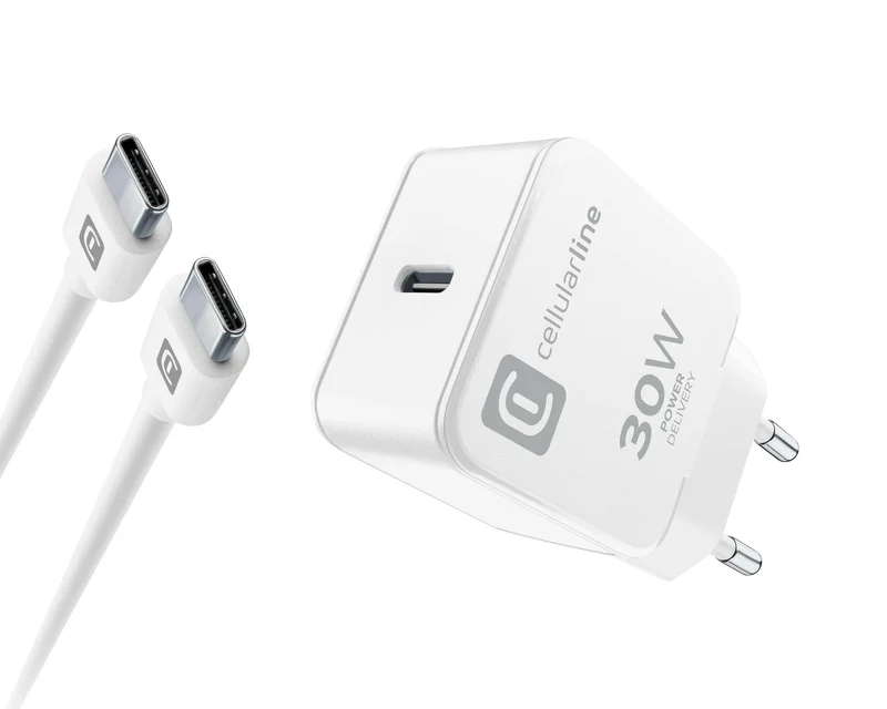 CellularLine 30W USB-C Charger Kit für Apple, 1m Kabel